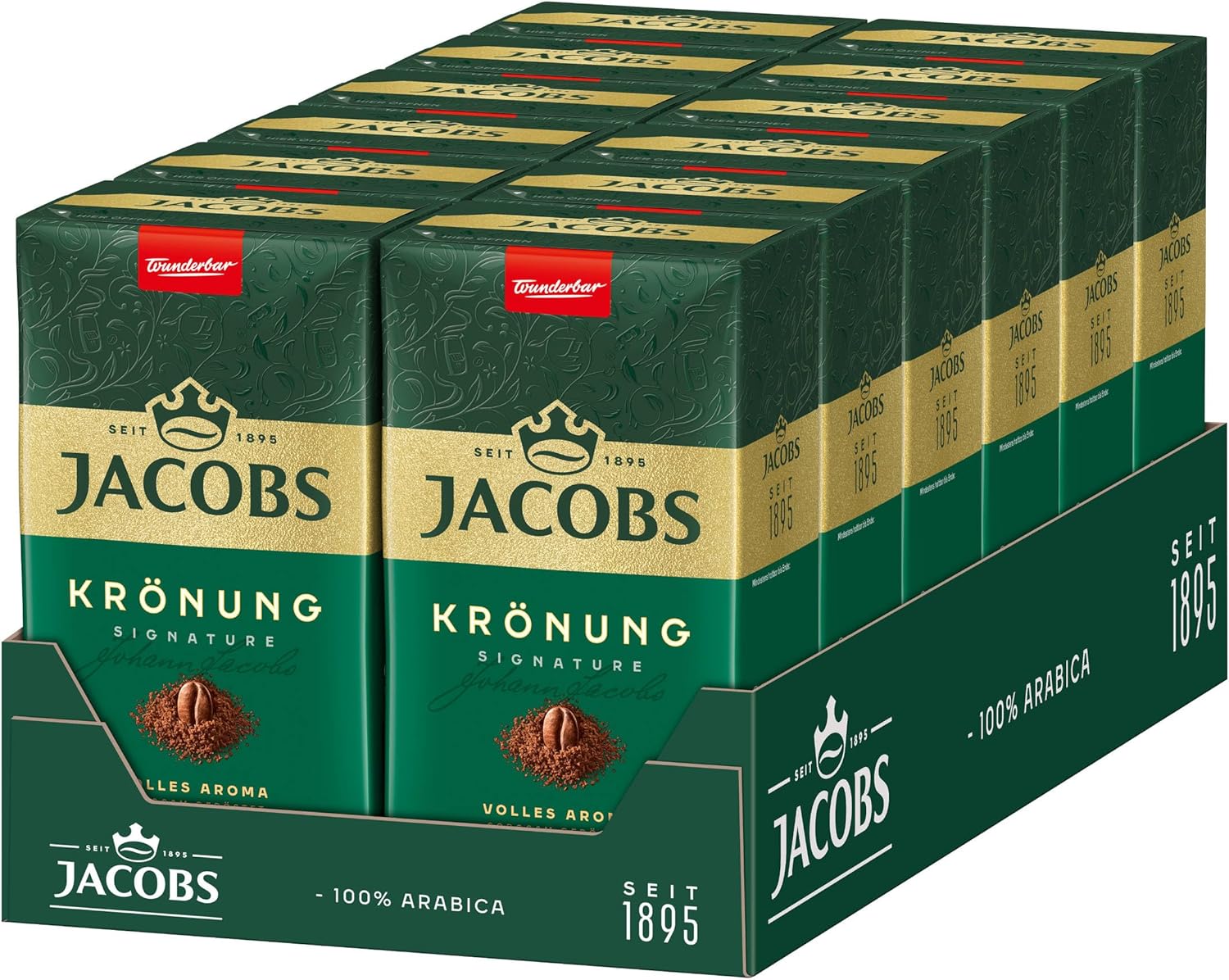 Jacobs Krönung, pack de 12 (12 x 500 g) Classique 500 g (Lot de 12)
