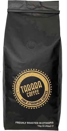 Tarara Coffee - Café Grain Premium - 100% Arabica Pur Ethiopie - Torréfaction Artisanale Medium-Dark - Riche & Aromatique - 1Kg