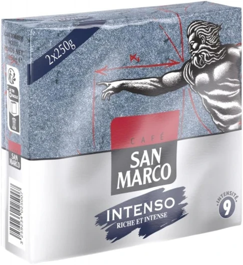 SAN MARCO - Intenso Cafe Moulu Pur Arabica 500G - Lot De 3