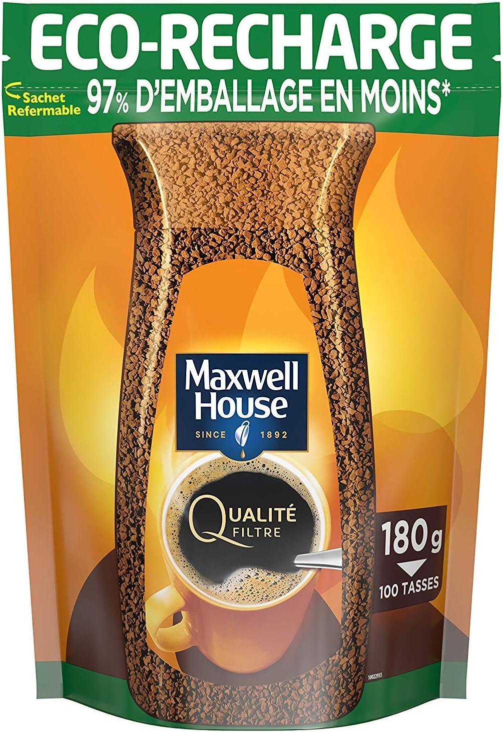 Maxwell House Grain entier Café Soluble Qualité Filtre Eco recharge 180G