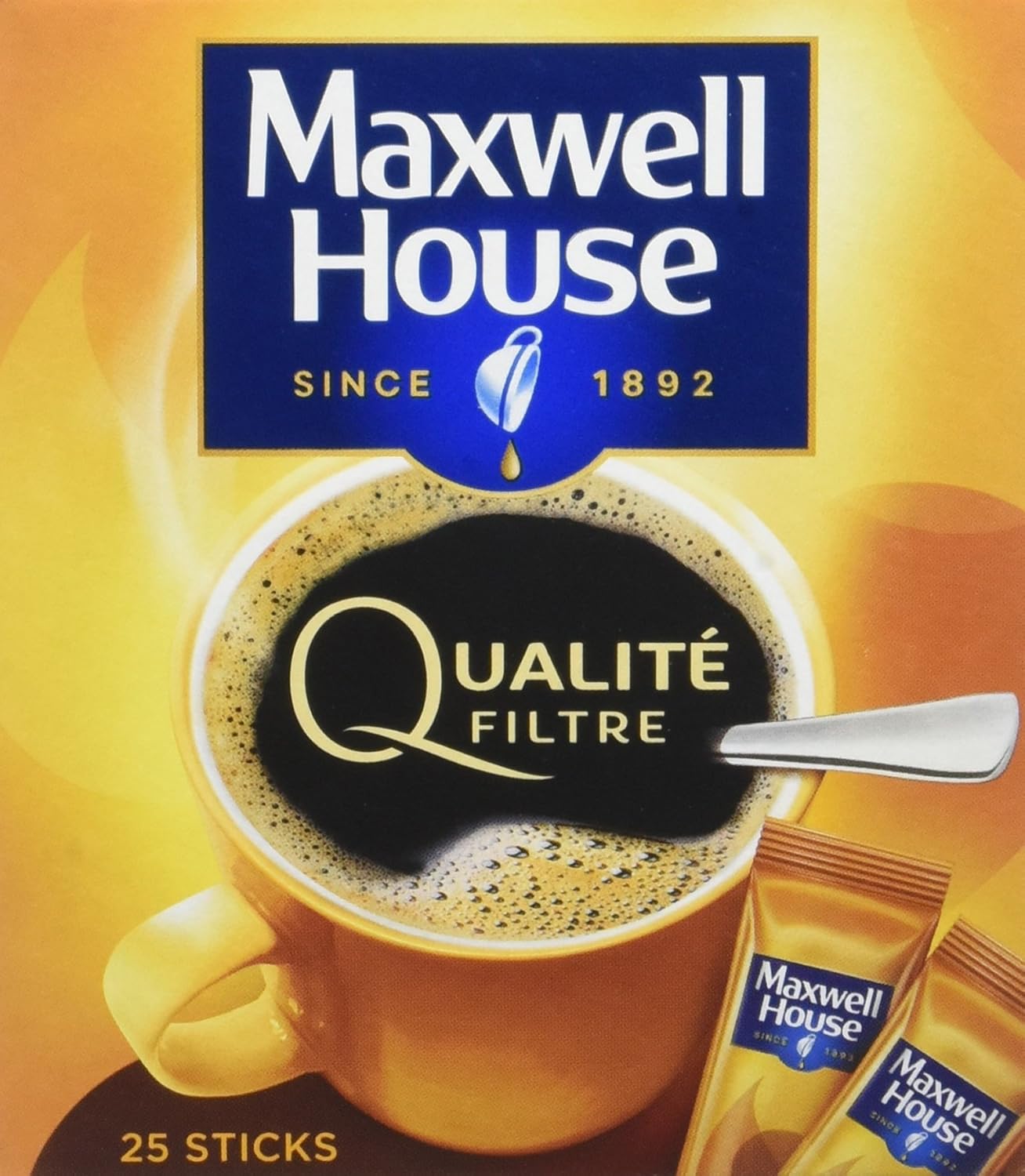 Maxwell House Set de 25 Doses de Café Soluble Qualité Filtre Normal 45 g