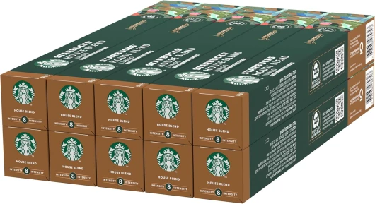 House Blend by Nespresso, Torréfaction Ambrée, Capsules de Café 10 x 10 (100 Capsules) 10 unité (Lot de 10)