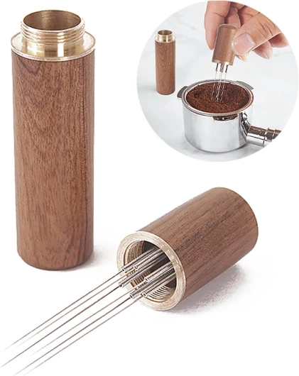 SHUBEIEUMI WDT Tool Outil de Distribution pour Expresso avec 6 Aiguilles Fines, Aiguille à Café Presso, Accessoires de Café, Expresso