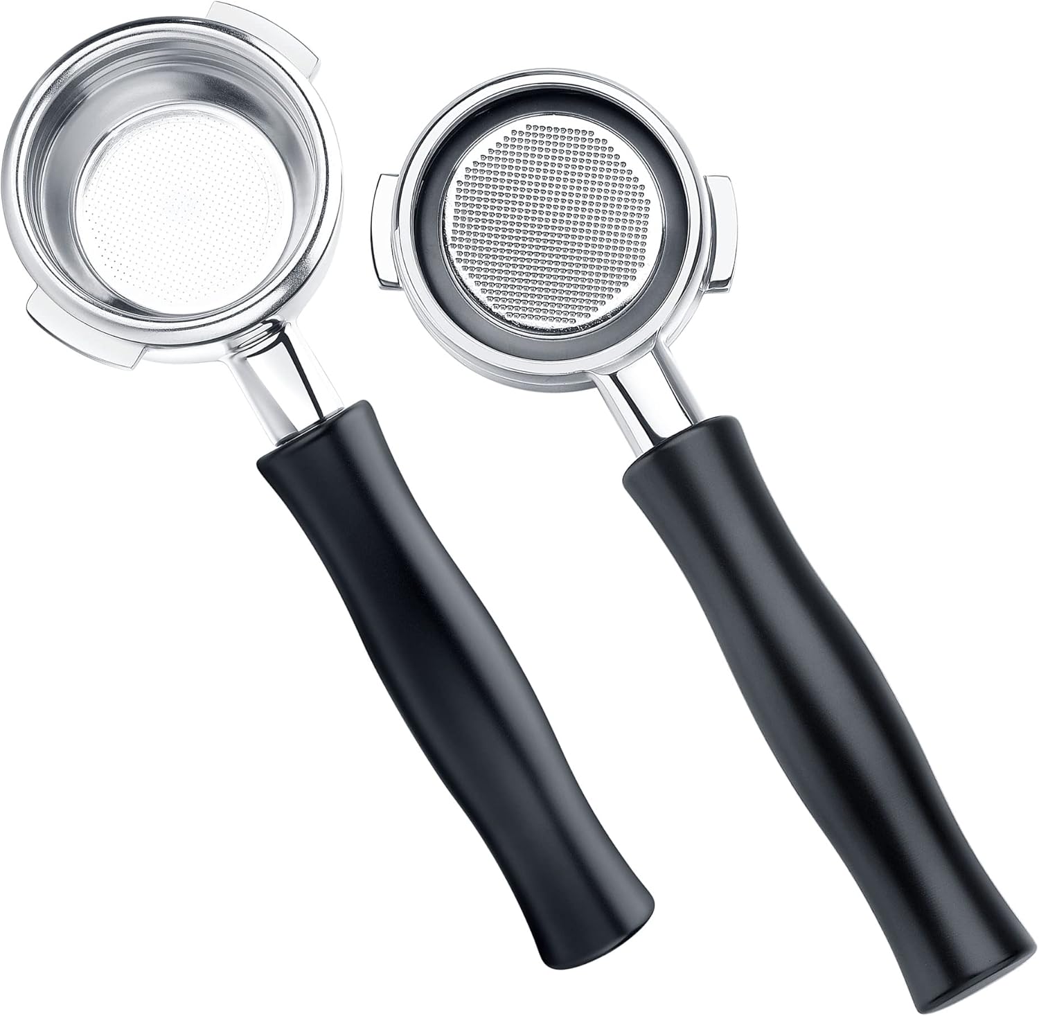 Normcore Porte-filtre sans fond compatible avec les machines à expresso Nuova Simonelli & Victoria Arduino - Poignée en aluminium - Passoire de 18 g - 2 tasses