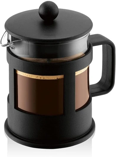 1784-01 KENYA Cafetière à piston, 4 tasses, 0.5 l, Noir 4 Cup