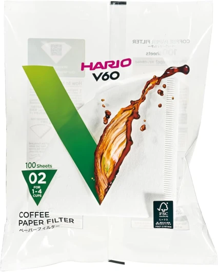 Hario Filtre en papier blanc/sacs filtrants MISARASHI, moyen pour pièces VCF-02-100W 53.3 x 35.6 x 61 cm White