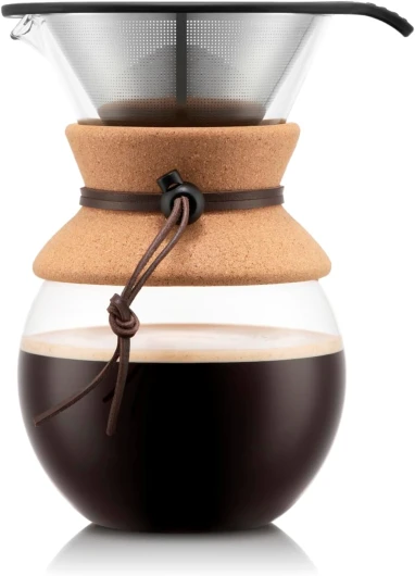 11571-109 - POUR OVER - Cafetière, filtre permanent maille inox, 8 tasses - 1.0 l , transparent Transparent 14 x 16.3 x 20.2 cm Unique