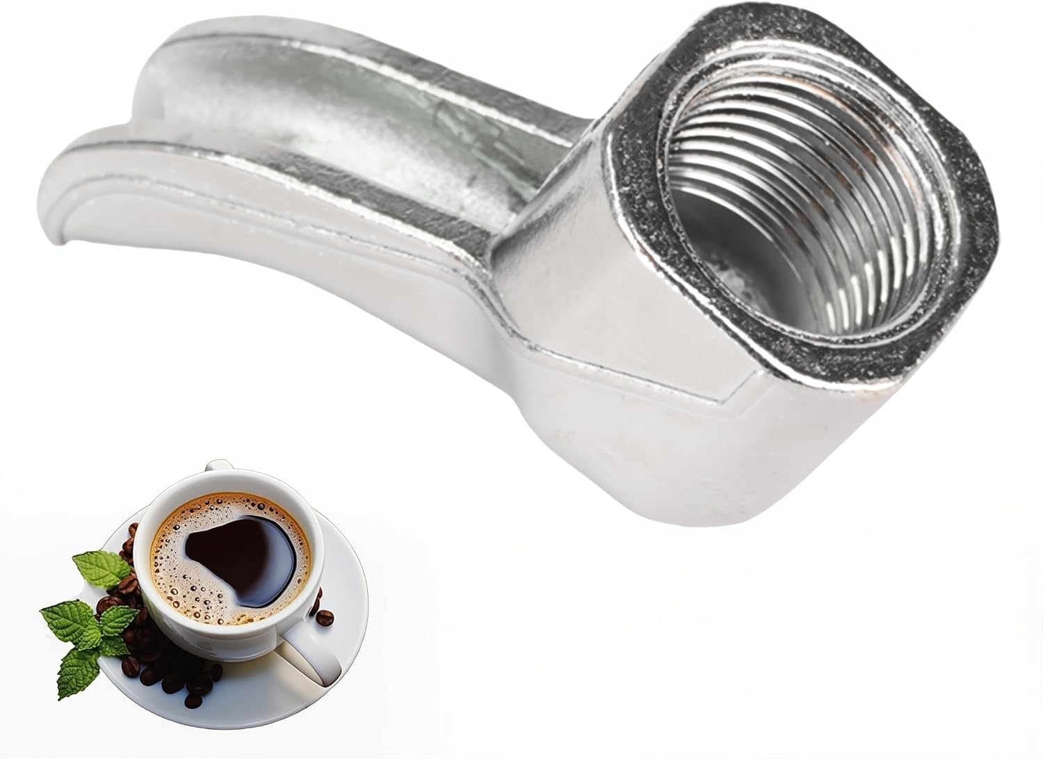 HAMKU 1 Pièces 1 Way Bec Verseur Pour Porte-Filtre Machine À Café Espresso Ecm/Quickmill/Rancilio/Rocket Accessoires Pour Machines À Café De Haute Qualité Acier Inoxydable(A)