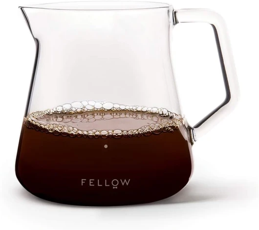 Mighty - Petite carafe en verre - Carafe pour préparation manuelle de café et infuseur à thé, bécher en verre borosilicate - Carafe transparente de 500 ml Claire