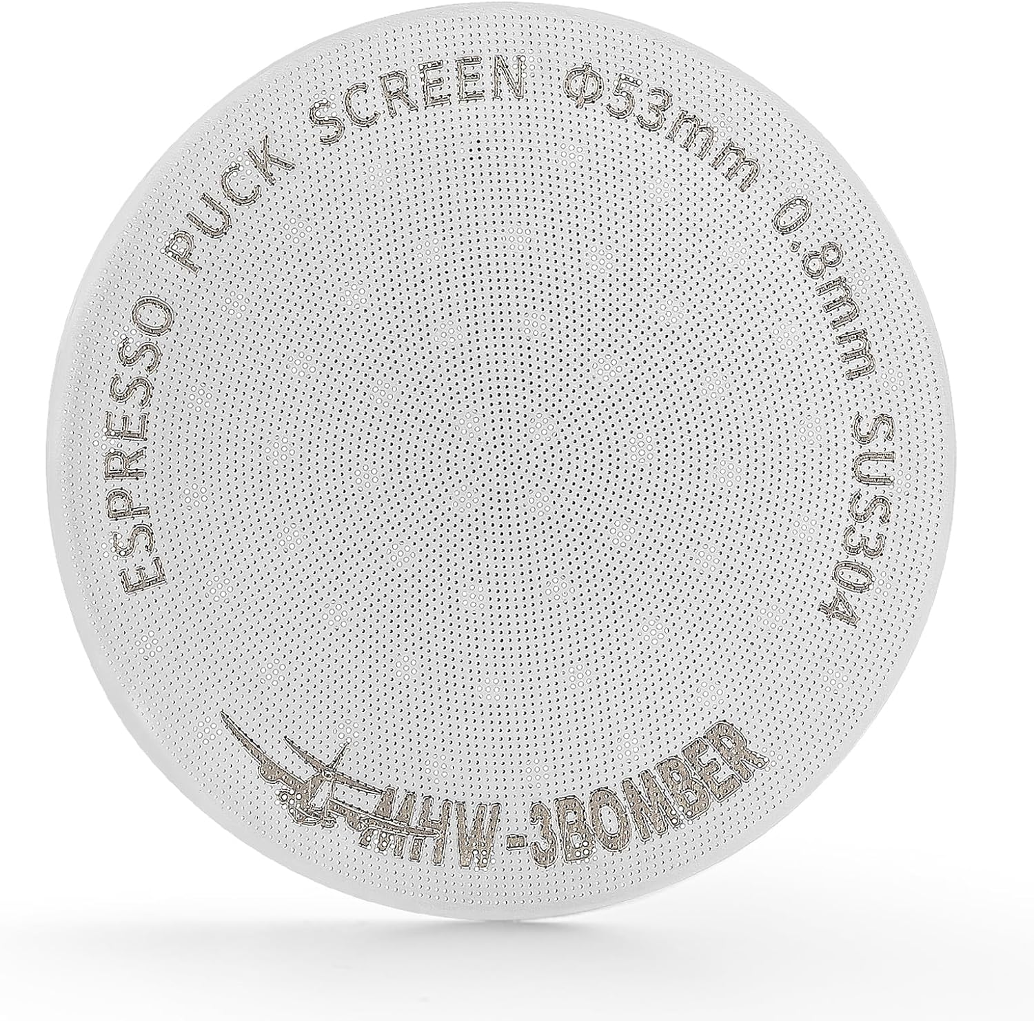 MHW-3BOMBER Écran à Puck 54mm, 0,8mm d'épaisseur, Filtre en acier inoxydable 180μm pour Porte-filtre Espresso 54mm, Accessoires Barista, Écran à Puck pour Espresso, Modèle FG5591M-OS 54mm Silver