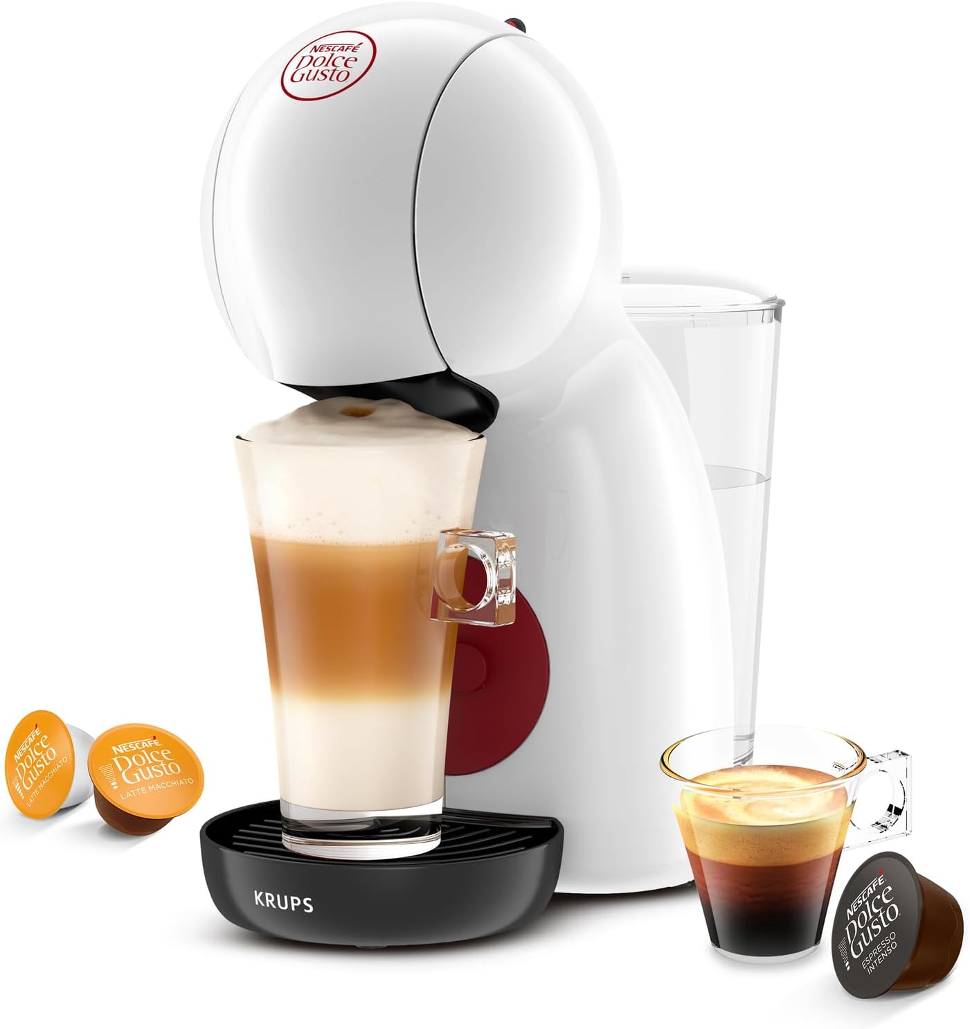 Nescafé Dolce Gusto Krups Machine à café capsules, 15 bars, Multi-boissons, Cafetière compacte, Arrêt automatique, Mode économie, Piccolo XS KP1A3110