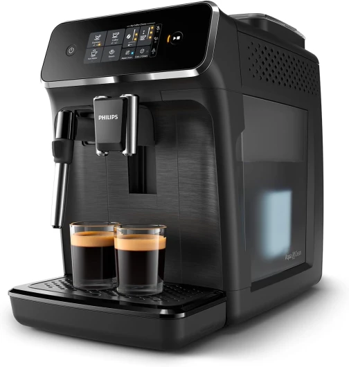 Philips Série 2200 Machine Expresso Automatique - 2 Boissons, Mousseur à Lait Classique, Écran Tactile, Broyeur Céramique, Aroma Seal, Noir Mat (EP2220/10) 2 Boissons Mousseur à lait classique