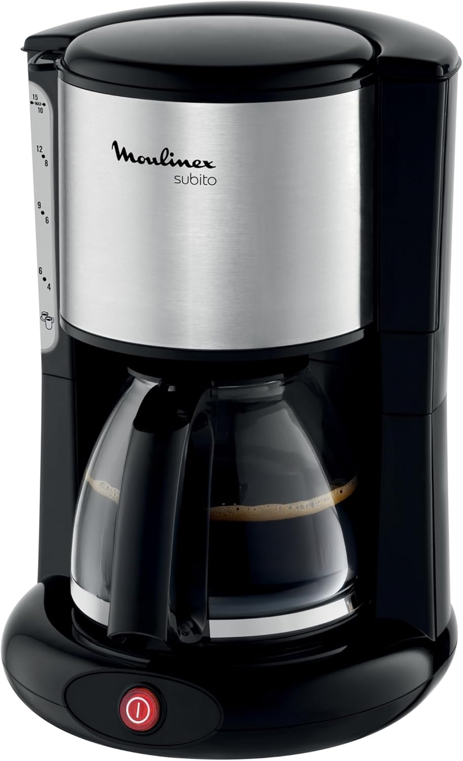 Cafetière Filtre Inox, 10 à 15 Tasses, 1.25L, Filtre Amovible, Arrêt Automatique, Système anti-goutte, Porte-filtre pivotant, Subito, FG360811