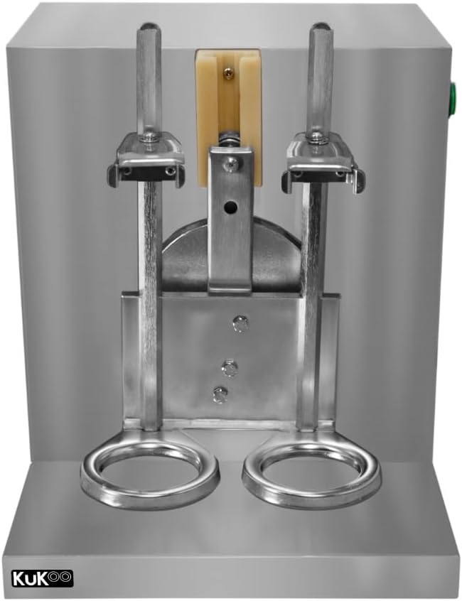 Shaker Bubble Tea Automatique en Inox - 120W 220V - 400 tours/min - Taille Gobelets 350 à 1000ml - 2 Tasses à la Fois - Mixeur Thé à Perles, Boissons à Emporter, Milkshake, boba tea, Iced Coffee Latte