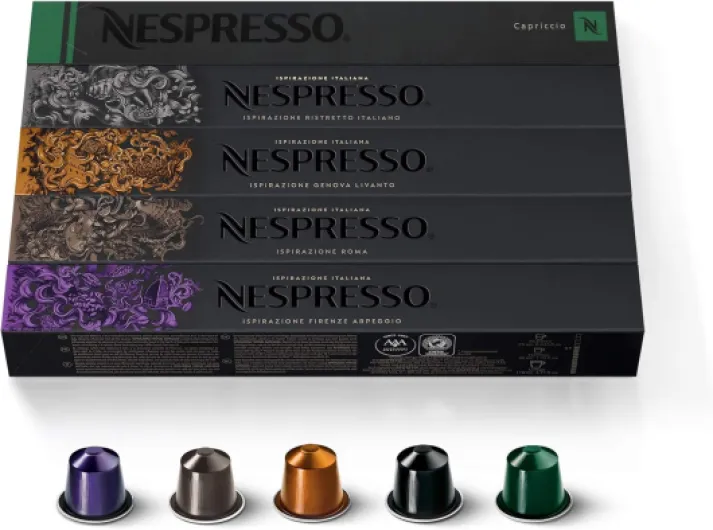 Original - Bundle Top Sélection Ispirazione Italiana & Espresso 50 Capsules de café - 10x Ristretto, 10x Arpeggio, 10x Roma, 10x Livanto, 10x Capriccio Assortiment Top Selection OL 1 unité (Lot de 50)