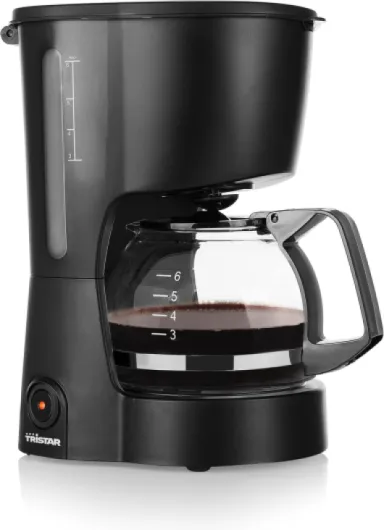 Cafetière, Capacité 6 Tasses, 600W, Fonction Maintien au Chaud, Arrêt Automatique, Filtre Permanent, Système Anti-Goutte, Compacte et Portable, Facile à Nettoyer, CM-1246 Noir