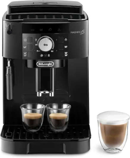 De'Longhi Magnifica S ECAM11.112.B, Machine à Café Automatique/ à Espresso du Grain à la Tasse Avec Buse à Lait, avec 4 Recettes à Touche Unique, Panneau de Contrôle Soft-Touch, 1450W, Noir Panneau tactile doux & couleur noire