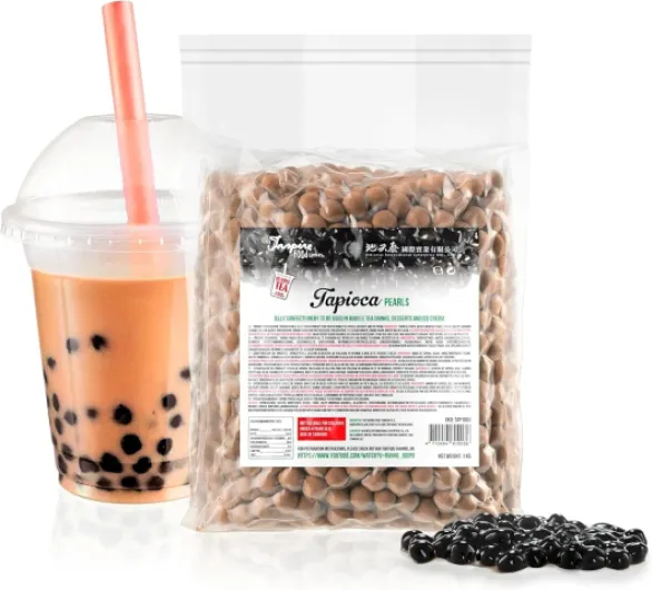 Paquet de 1kg de Perles de Tapioca pour thé aux perles ( très moelleuses d’origine taiwanaise) 1 kg (Lot de 1)