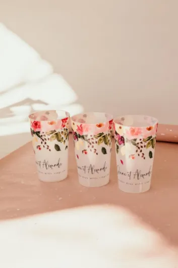 Gobelet à Personnaliser pour Mariage, Eco Cup en Plastique Personnalisé (100)