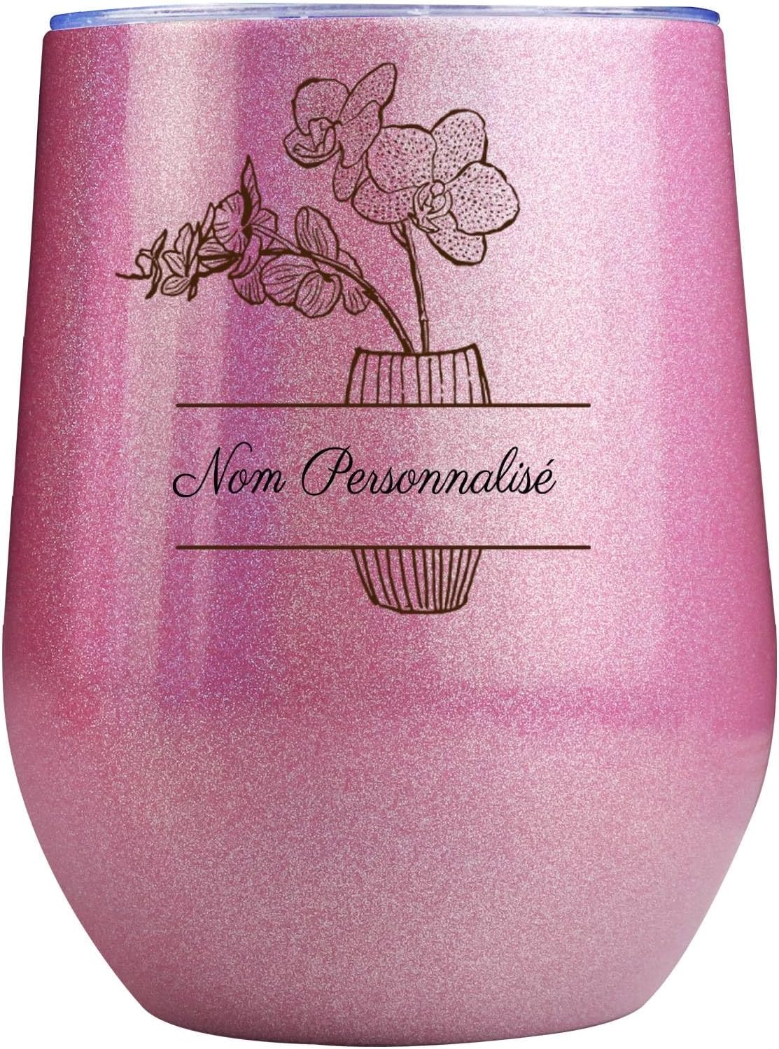 Mug isotherme personnalisable – thermos café – tasse thermos – Gobelet Voyage Étanche en Acier Inoxydable, Double Paroi Isolante, Cadeau Personnalisé pour Anniversaire, Fête des Mères Dz-rouge