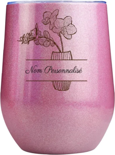 Mug isotherme personnalisable – thermos café – tasse thermos – Gobelet Voyage Étanche en Acier Inoxydable, Double Paroi Isolante, Cadeau Personnalisé pour Anniversaire, Fête des Mères Dz-rouge