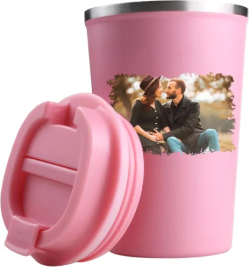 Loongway mug isotherme personnalisable – thermos café – mug isotherme cafe – Gobelet Voyage Étanche en Acier Inoxydable, Cadeau Personnalisé pour Anniversaire, Fête des et Noël Dz-rose
