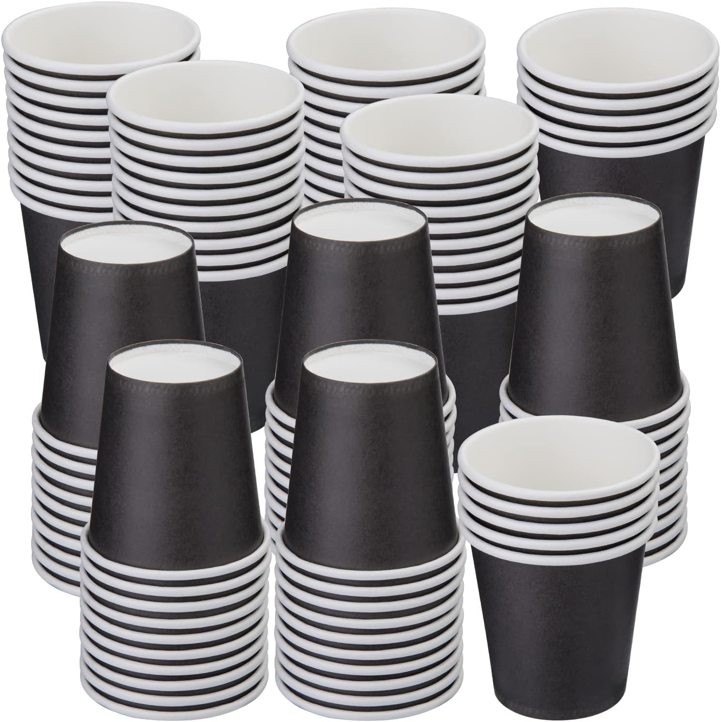 Lot de 100 gobelets en carton de 3 onces, gobelets jetables, gobelets en papier, tasses à thé, tasses à café, gobelets de camping pour boissons, salle de bain de bain, gobelets de fête en papier pour