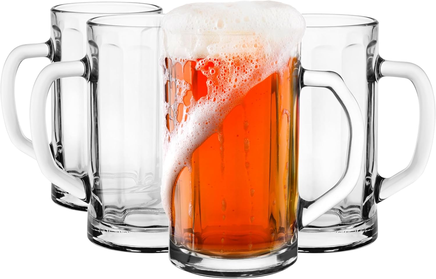Glasmark Krosno Lot de verres à bière 0,3 litre - Chope à bière - Chope à bière - Verres pour bière artisanale - Verre à bière - Verre à boire - Passe au lave-vaisselle - 4 x 300 ml