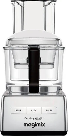 Magimix Robot de Cuisine Multifonction 3L- CS 4200 XL –Hachoir, Blender, Presse-Agrumes, Bol XL – Chrome Brillant