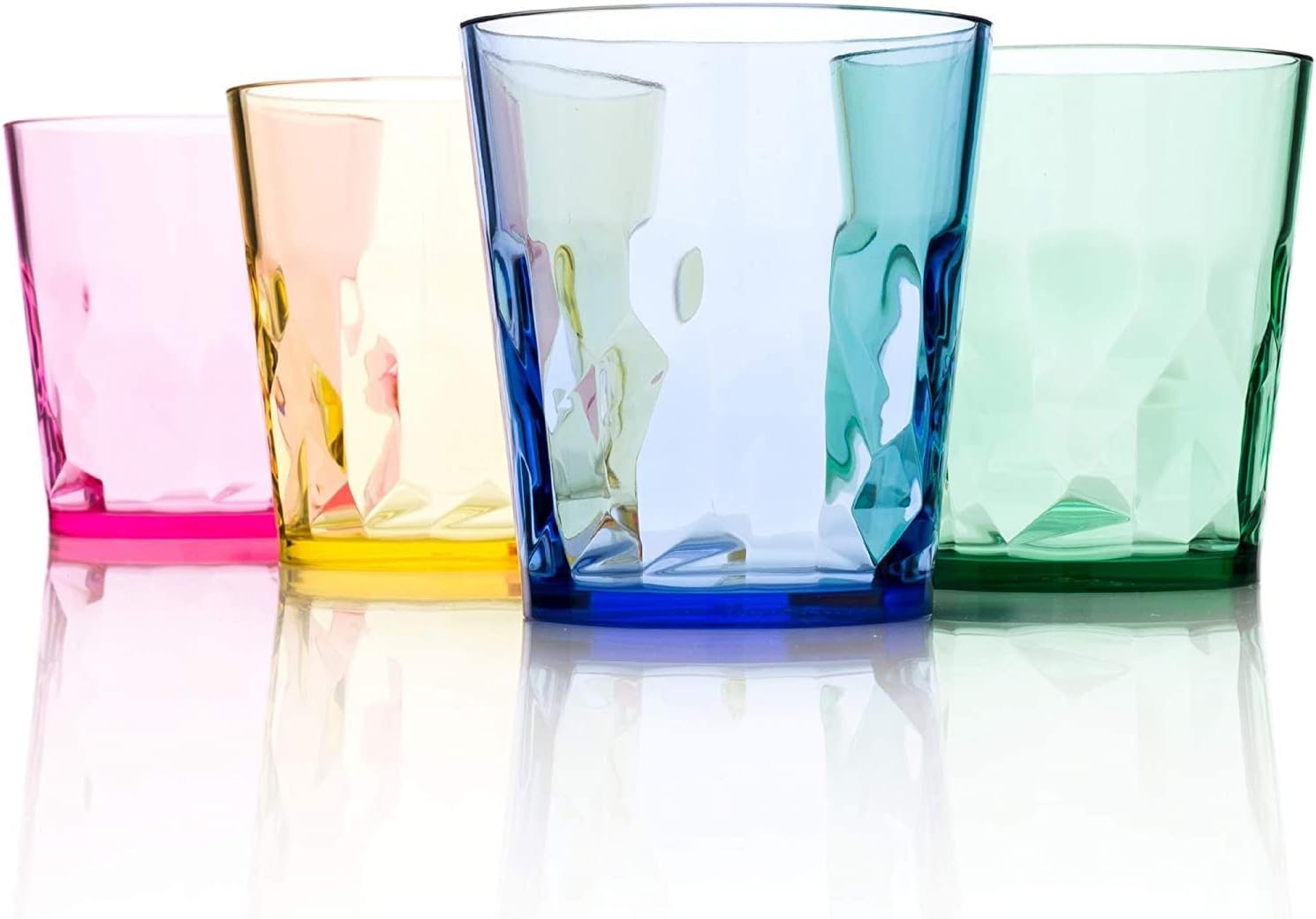 SCANDINOVIA - Verres à Jus Premium Incassables 250ml pour Enfants, Lot de 4 Gobelets en Acrylique de Qualité Supérieure, Plastique, Idéal Cadeau, Sans BPA, Lavables au Lave-vaisselle, Empilables Coloris Assortis