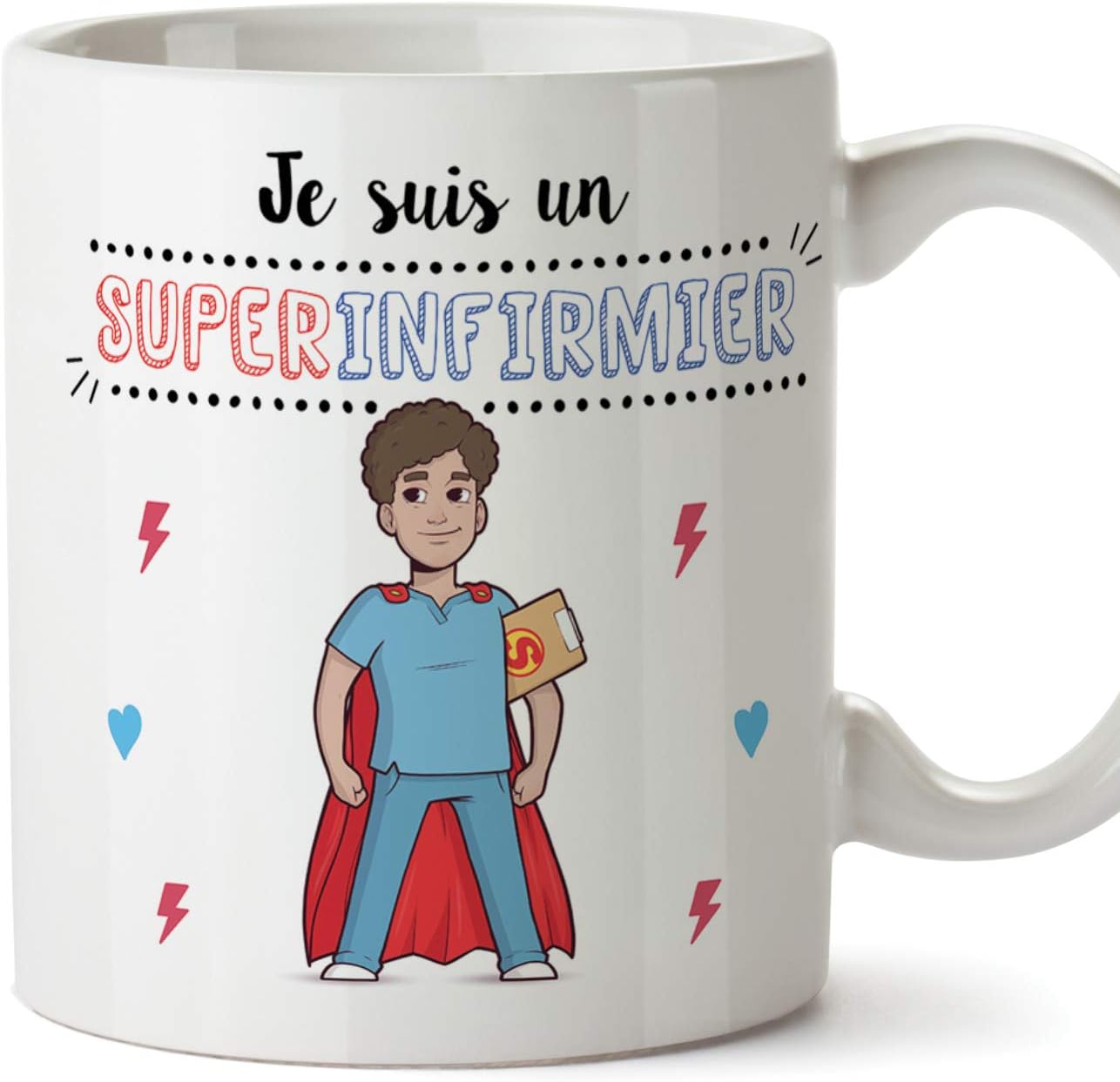 Infirmier Tasses Originales de café et Petit-déjeuner à Donner Travailleurs Professionnels - Je suis Un Super Infirmier - Céramique 350 ML