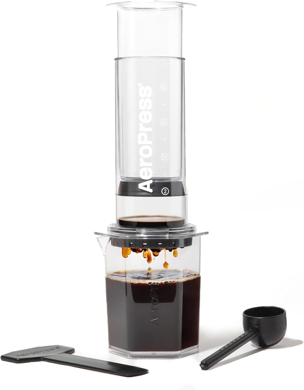 AeroPress Clear XL Cafetière – 3-en-1: French Press, Versement Manuel et Espresso, Café Doux sans Dépôts ni Amertume, Portable pour Maison, Bureau, Camping et Voyage XL Transparent XL