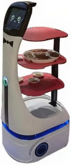 Serveur robotique AI, livraison autonome pour hôtels, cafés et restaurants