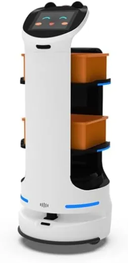 Serveur robot de restaurant avancé AI - Service de chambre d'hôtel et livraison de tables, efficacité automatisée et réduction de la main-d'œuvre