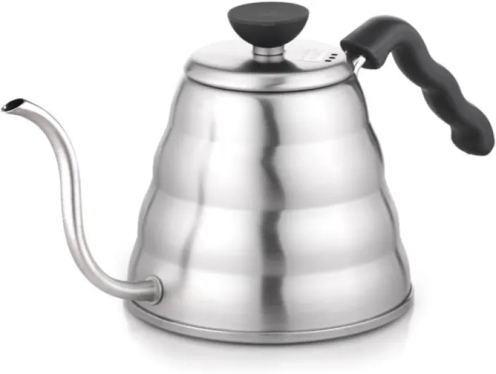 Hario V60 "Buono" Gooseneck Drip Kettle, 1200ml, Silver 1.3 Quarts Stainless Steel, Silver