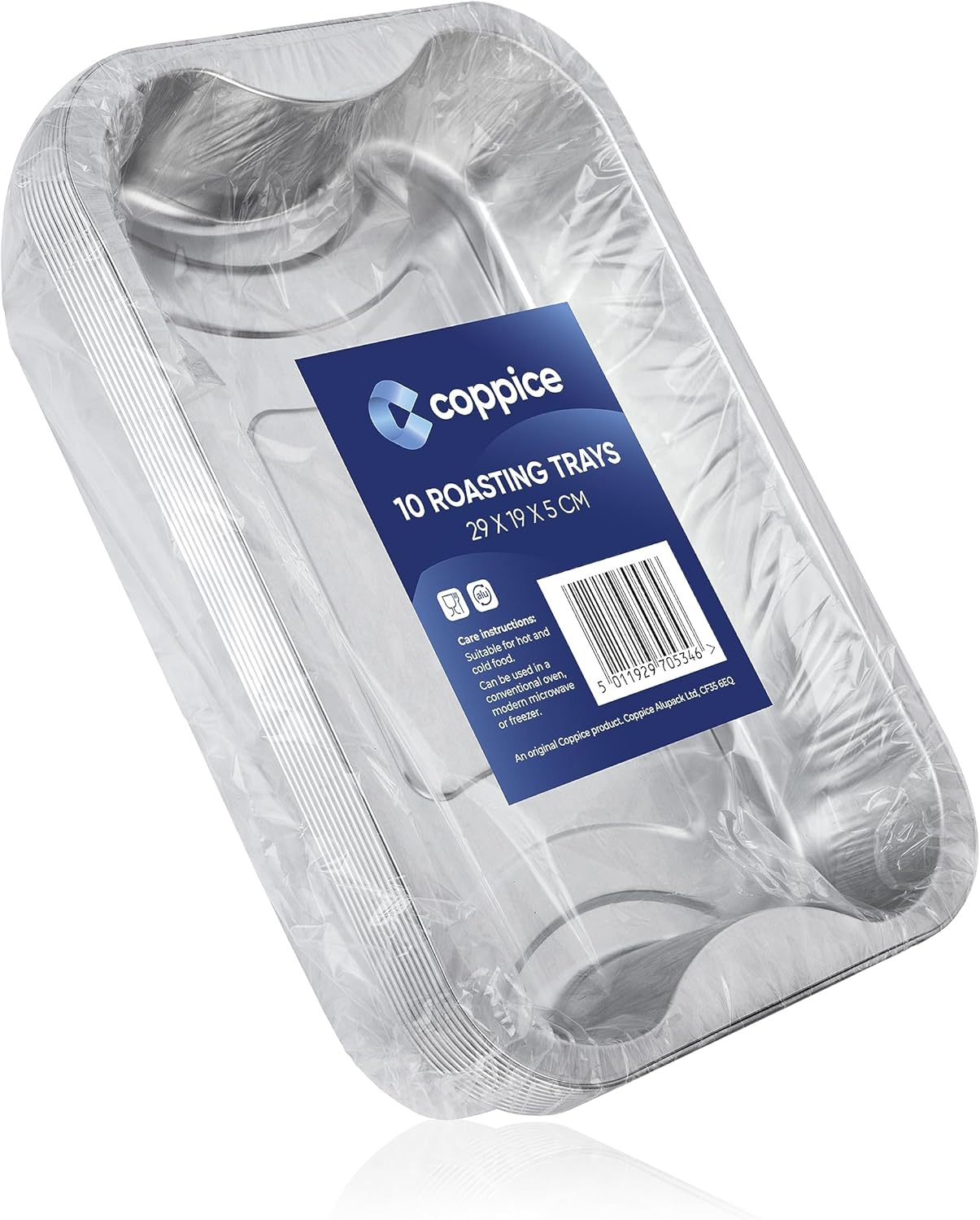 Barquettes Aluminium Renforcées 29x19x5 cm - Lot de 10 - Barquettes Jetables Solides pour Cuisson Rôtissage BBQ Grillage Stockage Alimentaire Four Micro-ondes Recyclable 10 Trays