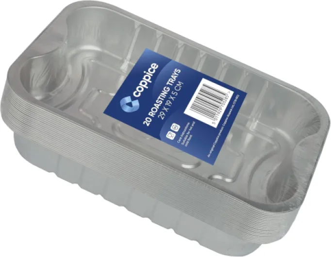 Barquettes Aluminium Renforcées 29x19x5 cm - Lot de 20 - Barquettes Jetables Solides pour Cuisson Rôtissage BBQ Grillage Stockage Alimentaire Four Micro-ondes Recyclable 20 Trays