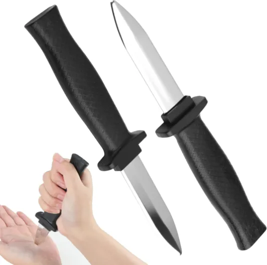 2 Pcs Faux Couteau Retractable, Couteaux Rétractables en Plastique, Couteau à Poignard Disparaissant, Couteaux Télescopiques en Plastique, pour D'halloween Trucs de Magie Party Poisson D'avril