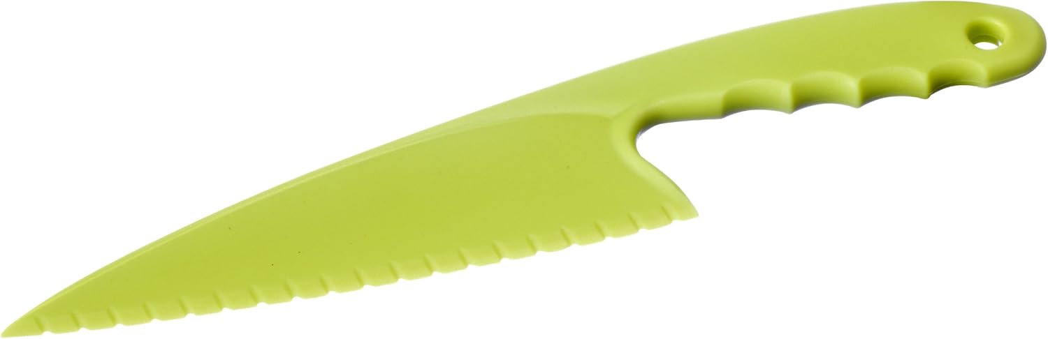 20932270 Couteau à salade en vert, Plastique, 29 cm