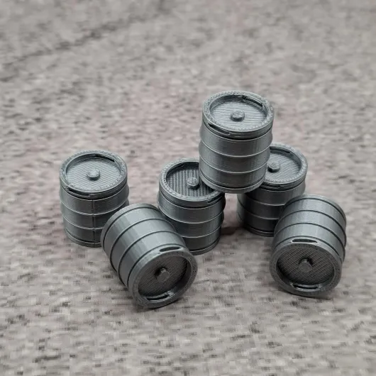 Lot de 6 fûts à bière de 30 litres compatibles avec LGB Spur G 1:22,5 - Accessoires de brasserie ferroviaire de jardin (6 pièces de 30 litres)