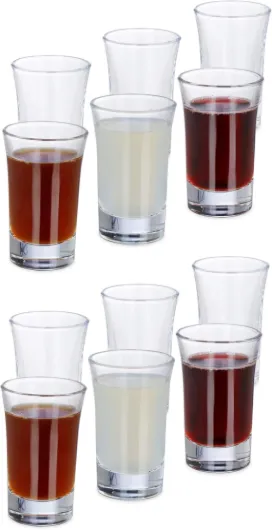 Verres à Liqueur, Lot de 24, Verres à Shots, 4 cl, Verres à digestif, Expresso, schnaps, Shooters, Transparent