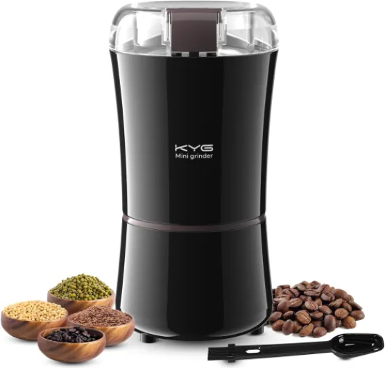 Moulin à Café Électrique, Broyeur à Graines de Lin, Noix, Poivre, Épices, Semences de Café avec Lames en Acier Inoxydable 200W 200W, 50g capacity