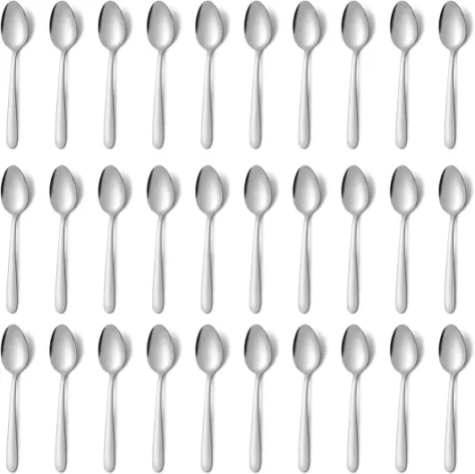 Cuillère à Café et Thé - Set de 36 Petites Cuillères en Acier Inoxydable, 5,9", Lave-vaisselle Compatible, pour la Cuisine 36 pezzi d'argento