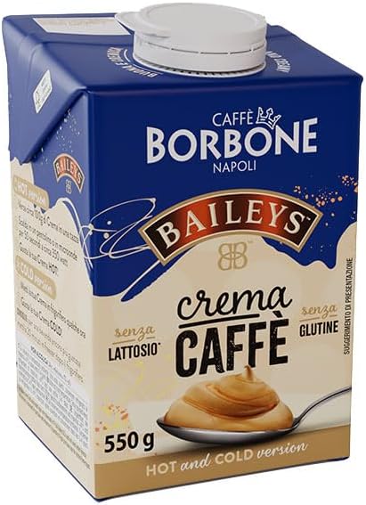 Crème Café au Baileys - 1 Brique de 550g - Crème à base de Lait avec du Café soluble délactosé, avec du Baileys - Sans Lactose et Sans Gluten