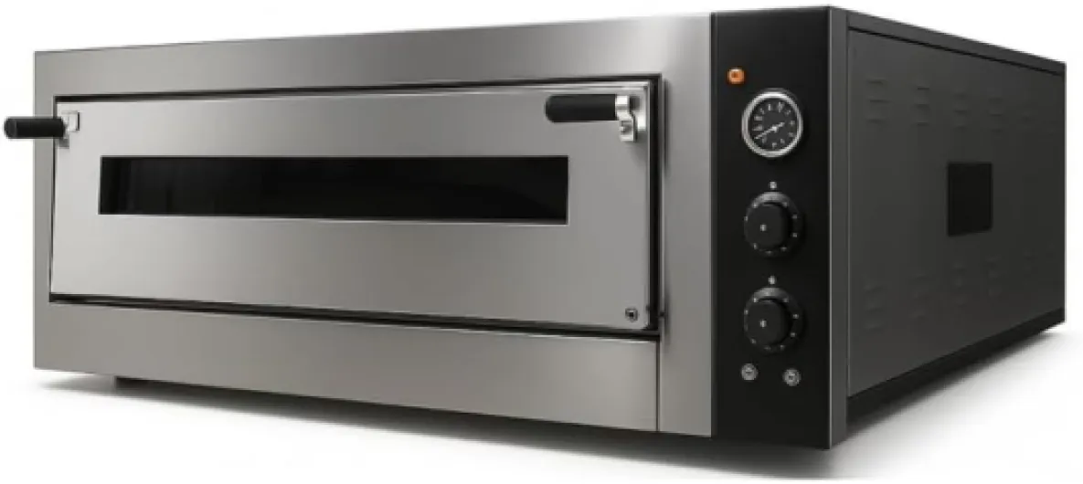 Four à Pizza Électrique Professionnel – 4 x Ø 33 cm – 4,7 kW – Température jusqu’à 450°C – Porte Vitrée – Thermostat Manuel