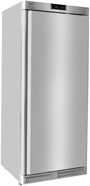Réfrigérateur pro GRE6400S, Acier inoxydable, 59.5 x 64 x 188.5 cm, 240 L, ventilateur statique, 300 W, serrure, argent 240 L Argenté