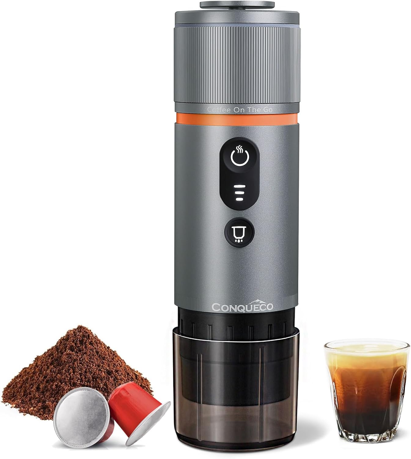 Machine à Cafe Portable - Cafetière à Expresso Chauffage Électrique de Voyage - pour 12V Voiture et le Camping - Compatible avec les Capsules Nespresso et les Capsules Starbucks Machine À Cafe-1
