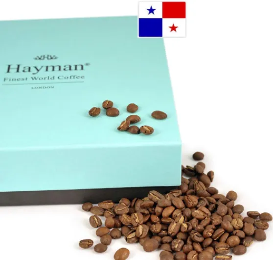 100% Café Geisha du Panama - En grains - Torréfaction moyenne (Coffret avec 200g) 100% Café Geisha du Panama 200 g (Lot de 1)
