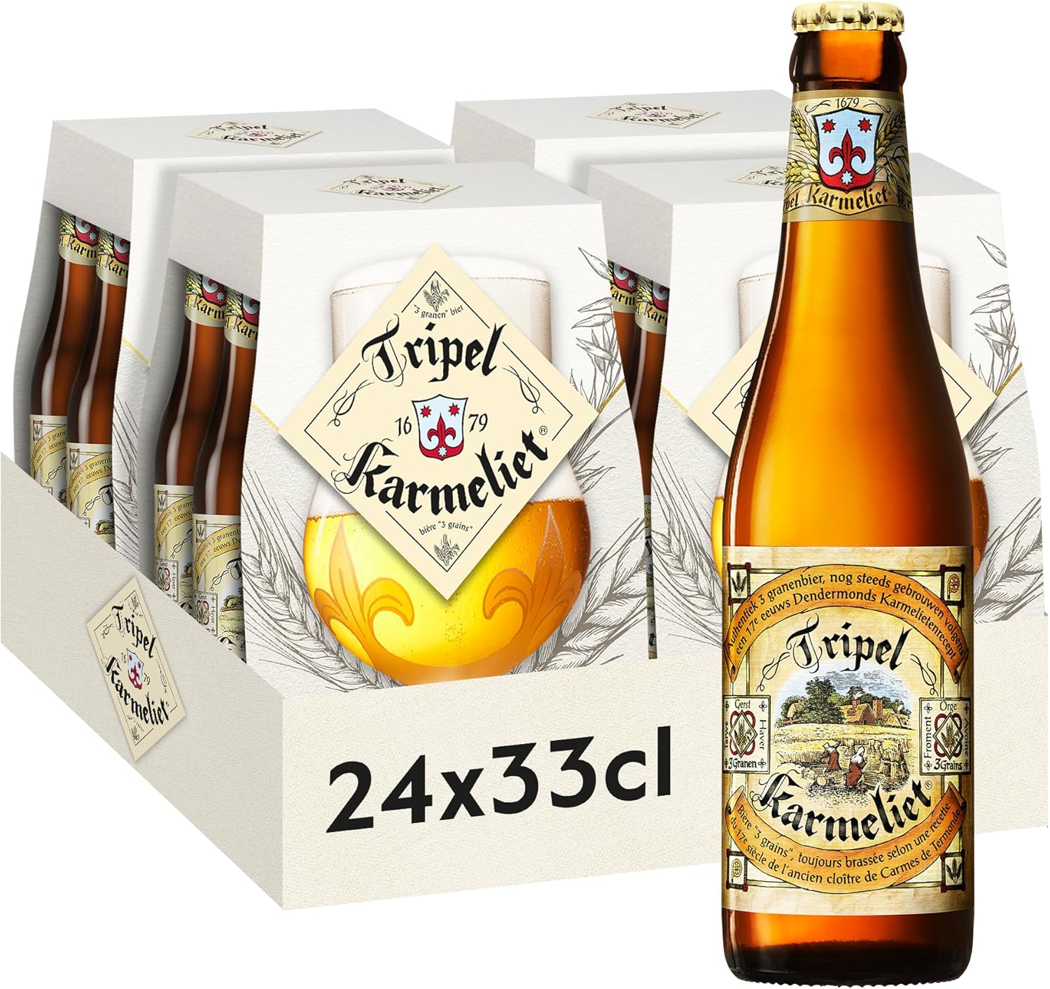 Tripel Karmeliet Bière Pack 24 Bouteilles 33cl 330.00 ml (Lot de 24)