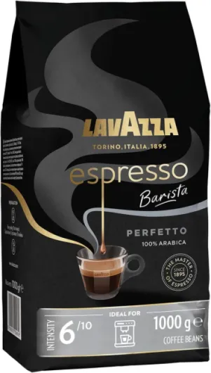 Café en Grain Espresso Barista Perfetto, 100% Arabica, Torréfaction Moyenne, Paquet de 1 kg 1 kg (Lot de 1)